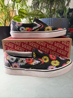 Vans Peace Floral Slip-On Sneakers
